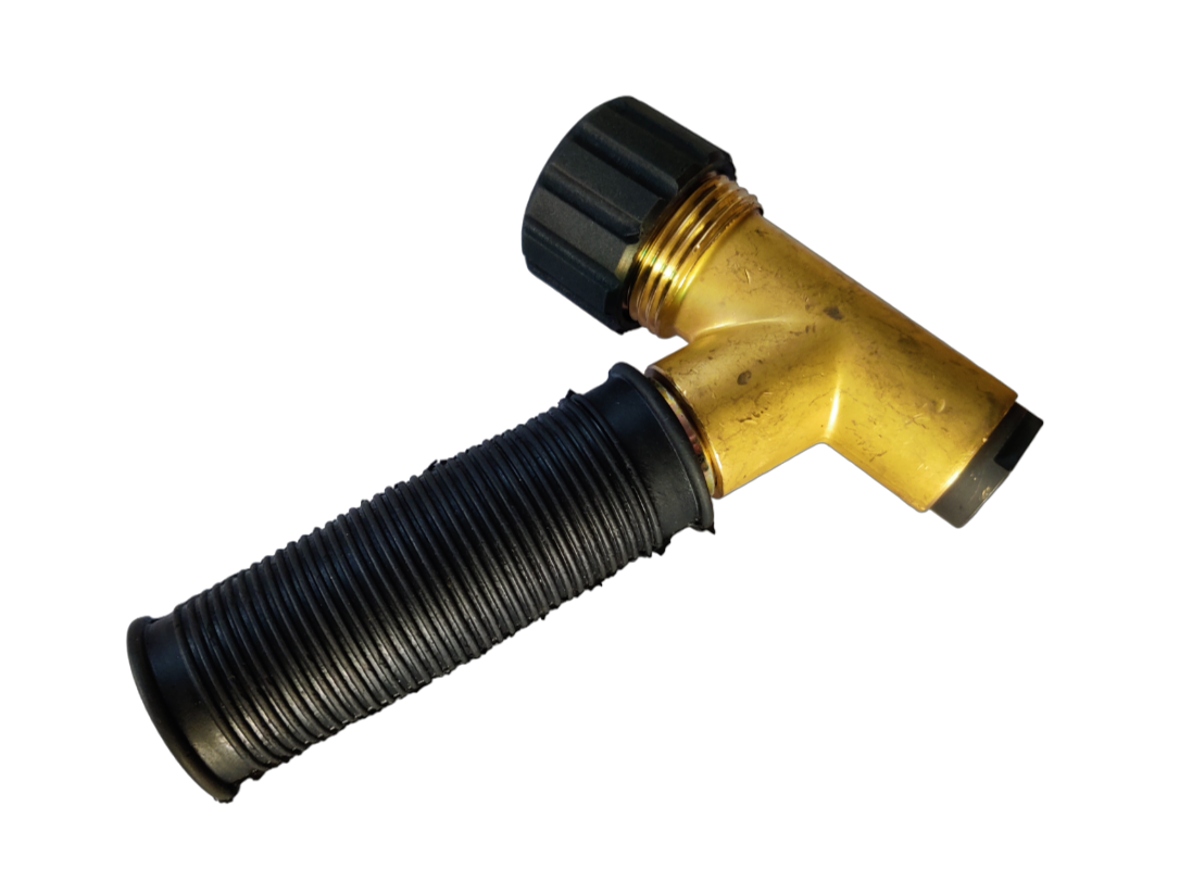 BRASS GUN WITH PLASTIC ADJUSTER KNOB
